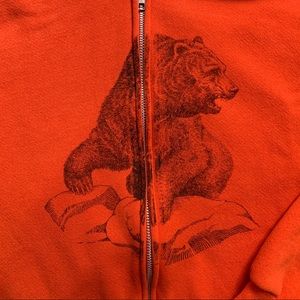 OUTDOOR PEOPLE VINTAGE ORANGE HOODIE XL